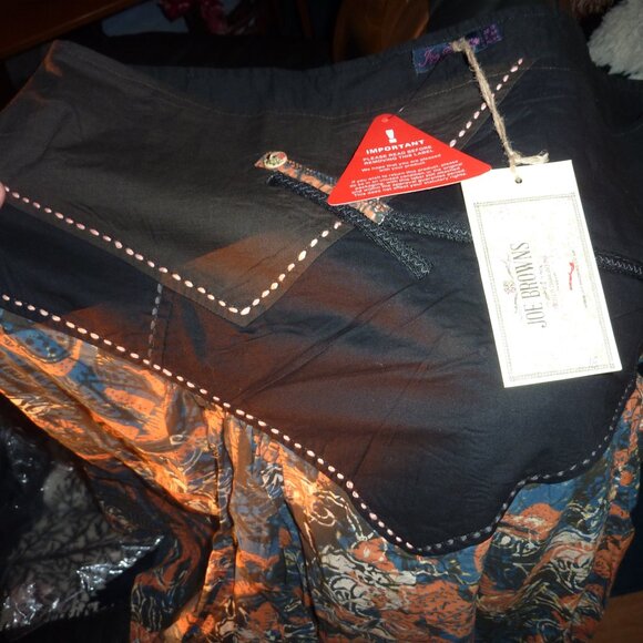JOE BROWN GOTH QUIRKY GOTH BOHO HIMALAYAN SKIRT 80S STYLE GYPSY PEASANT 16 18 XL - Picture 9 of 9